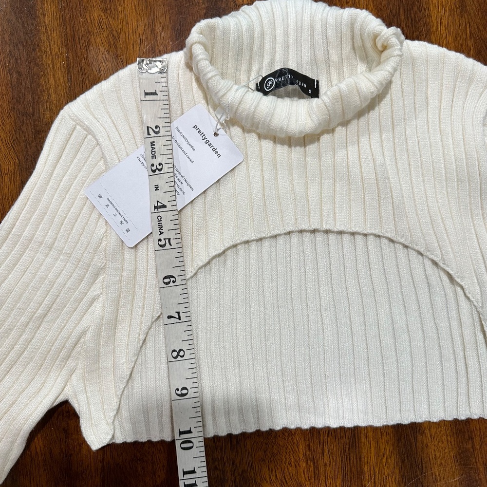 Pretty Garden Mock Neck Bolero Top -‎ Size S - NEW With Tags. - Picture 10 of 11